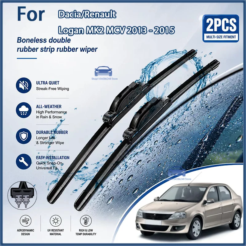 Front Wiper Blades Set Kit For Dacia Renault Logan MK2 MCV 2013 - 2015 Windshield Windscreen 22"+20" Modification Parts
Front Wiper Blades Set Kit For Dacia Renault Logan MK2 MCV 2013 - 2015 Windshield Windscreen 22"+20" Modification Parts