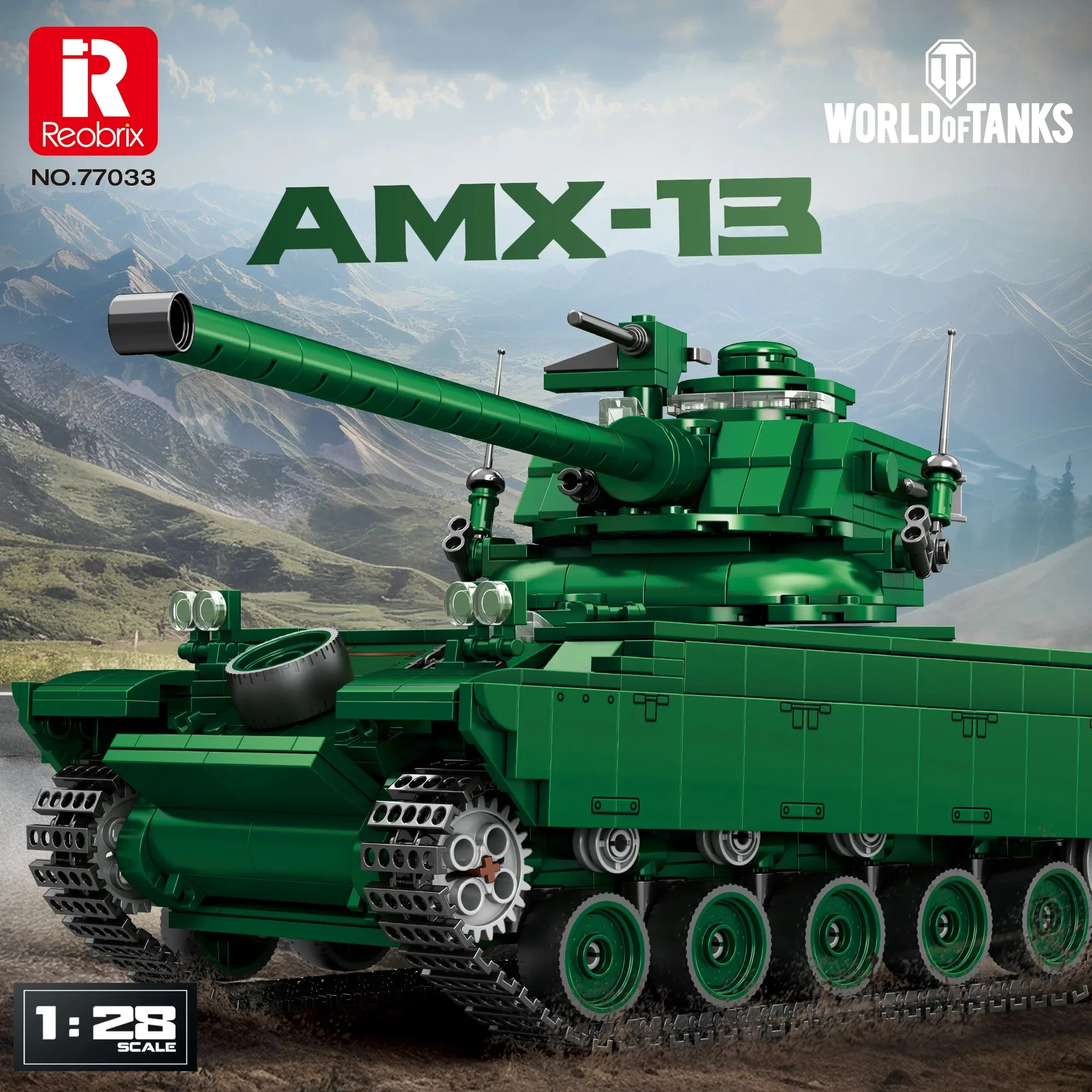 1037PCS AMX-13 French Light Tank Building Blocks set 1:28 Scale World of Tanks Licensed Military Model Gift for Teens Adults toy
1037PCS AMX-13 French Light Tank Building Blocks set 1:28 Scale World of Tanks Licensed Military Model Gift for Teens Adults toy
