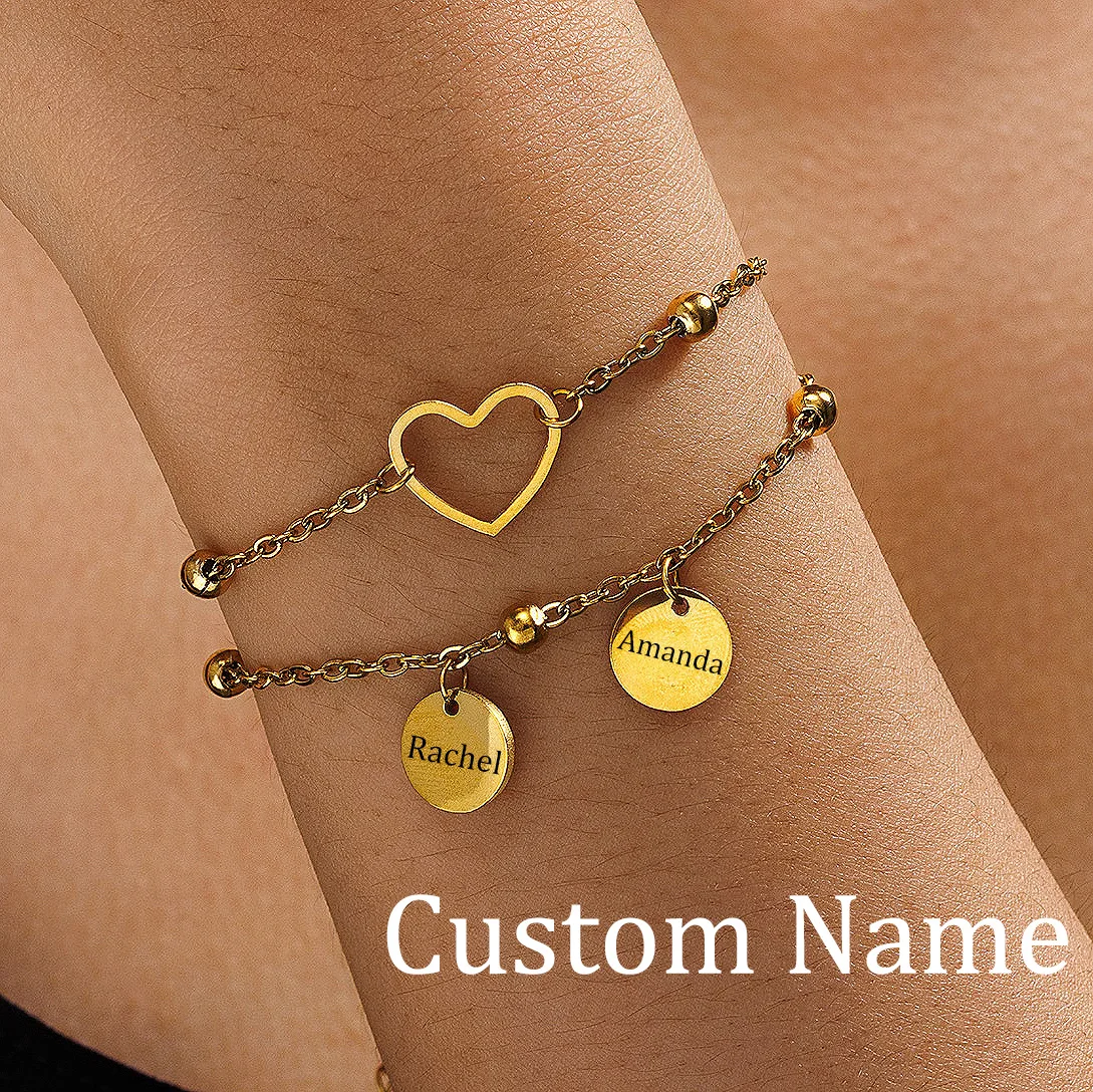 Personalized Engrave Name Hollow Heart Charm Bracelets For Women Stainless Steel Jewelry Making Unique Anniversary Jewelry Gifts
Personalized Engrave Name Hollow Heart Charm Bracelets For Women Stainless Steel Jewelry Making Unique Anniversary Jewelry Gifts