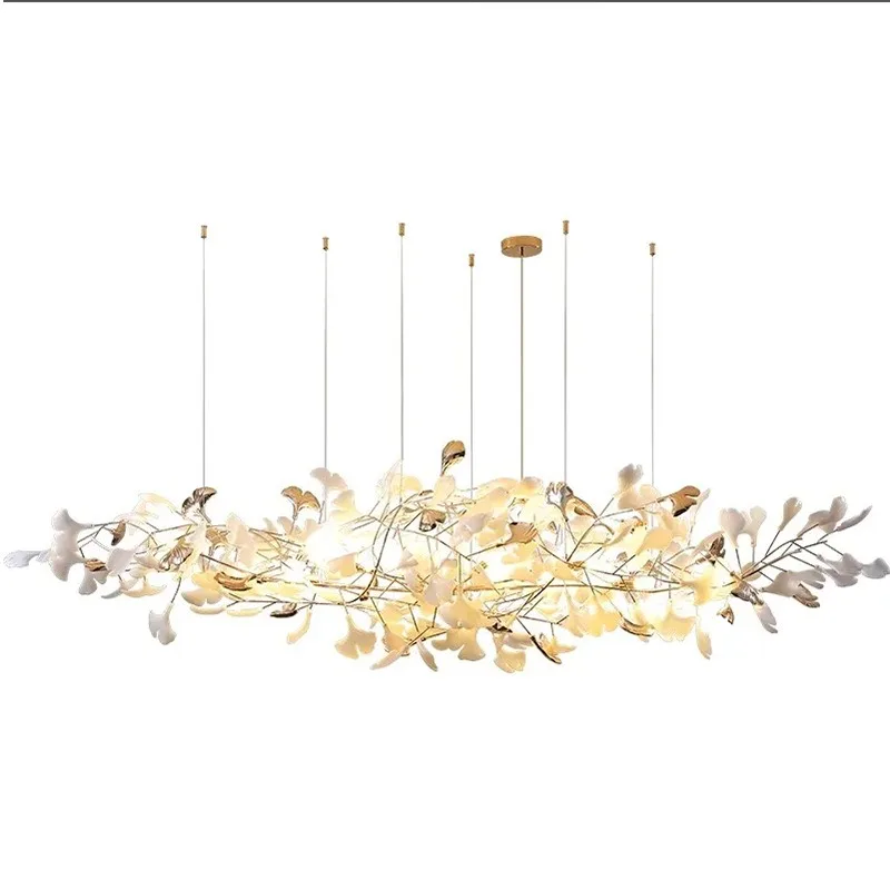 Designer Ginkgo Biloba Lighting Living Room Dining Room Art Lobby Sales Office Stairwell Decorative Lights Chandelier
Designer Ginkgo Biloba Lighting Living Room Dining Room Art Lobby Sales Office Stairwell Decorative Lights Chandelier