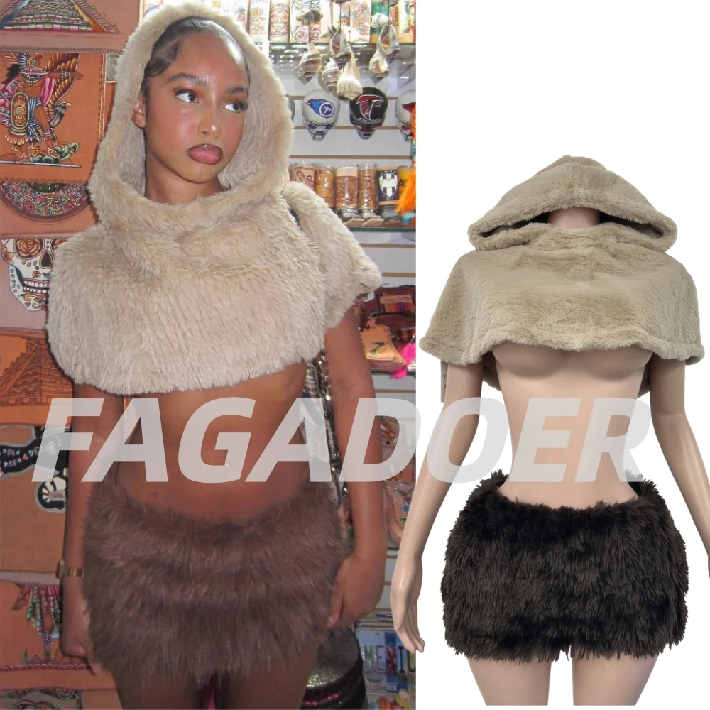 FAGADOER Y2k Sexy 2 Piece Sets Women Outfit Fur Patchwork Hoodie Crop Tops + Bodycon Mini Skirt Suit Female Streetwear Clothing
FAGADOER Y2k Sexy 2 Piece Sets Women Outfit Fur Patchwork Hoodie Crop Tops + Bodycon Mini Skirt Suit Female Streetwear Clothing