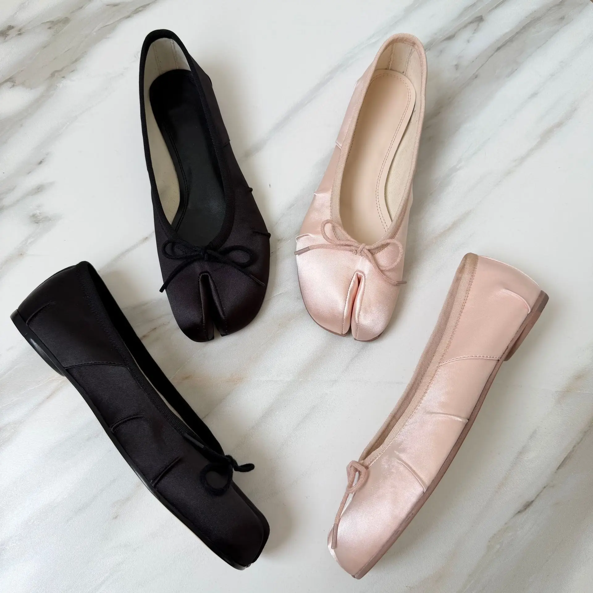 Tabi Pink French Bow Gentle Style Flat Ballet Shoes Women's Shallow Paired With Skirt Split Toe Pig Trotters Single Shoes Casual
Tabi Pink French Bow Gentle Style Flat Ballet Shoes Women's Shallow Paired With Skirt Split Toe Pig Trotters Single Shoes Casual