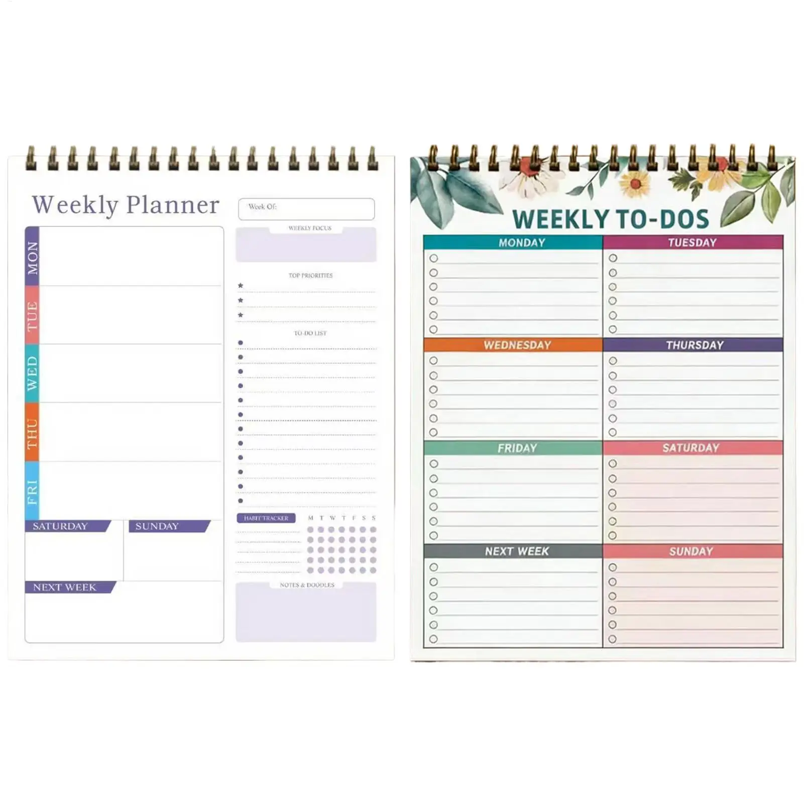 Weekly Planner Memo Book Weekly To-do List 50 Sheets Check-in And Self-discipline Record Book Spiral Undated Schedule Organizer
Weekly Planner Memo Book Weekly To-do List 50 Sheets Check-in And Self-discipline Record Book Spiral Undated Schedule Organizer