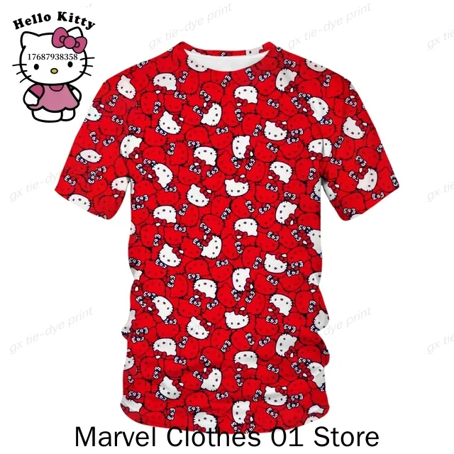 2024 New Hello Kitty Tshirt Kids Cartoon Anime T Shirt Children Summer Cool 3D Printed Boy Girl Kids Streetwear Tee Clothing
2024 New Hello Kitty Tshirt Kids Cartoon Anime T Shirt Children Summer Cool 3D Printed Boy Girl Kids Streetwear Tee Clothing