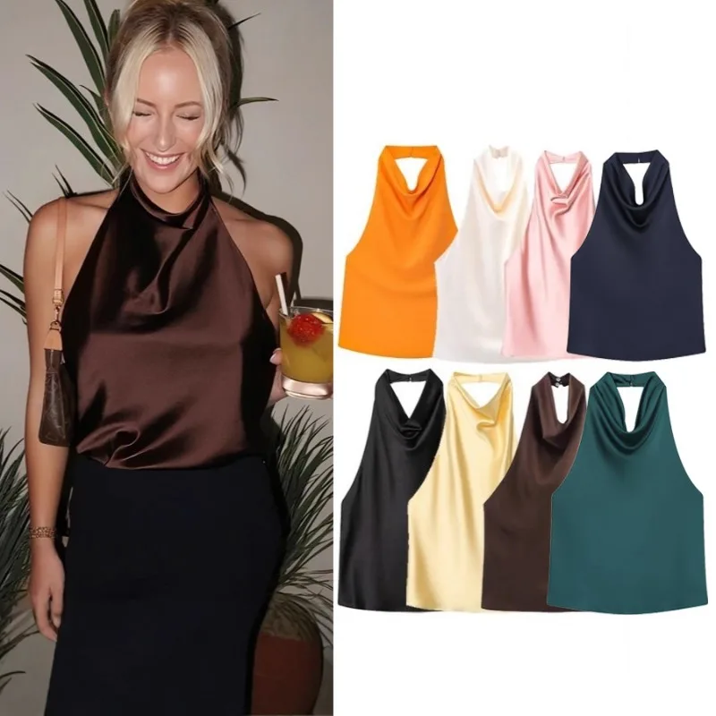 FL 2026, новые женские топы с лямкой на шее, черный атласный топ с открытой спиной, женский розовый летний пляжный топ, женский топ с открытыми плечами, женский топ на бретельках
FL 2026, новые женские топы с лямкой на шее, черный атласный топ с открытой спиной, женский розовый летний пляжный топ, женский топ с открытыми плечами, женский топ на бретельках