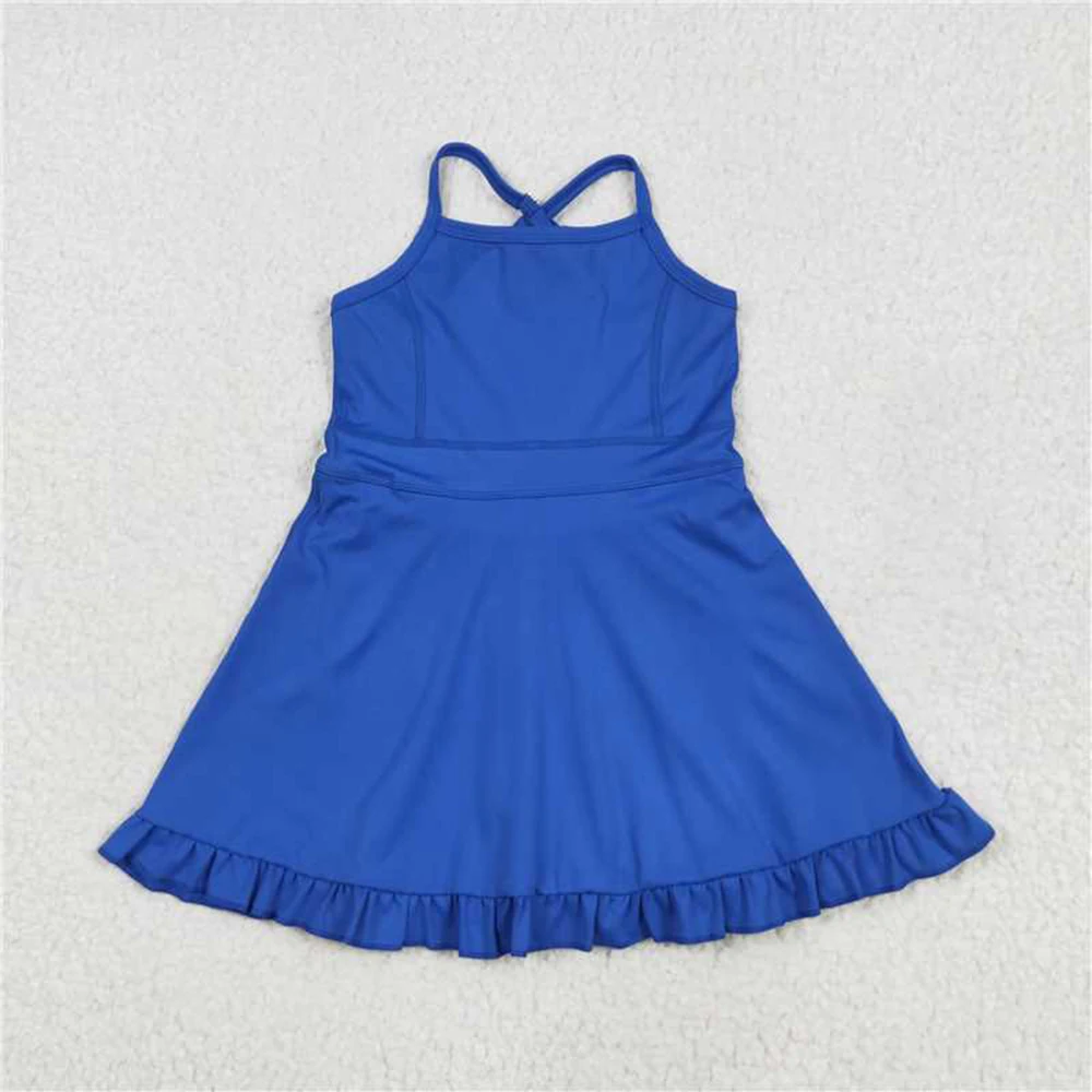Baby Girls Royal Blue Knit Knee-Length Active Wear Athletic Dress with Blue Straps And Ruffle Summer Kids Girls Outfit
Baby Girls Royal Blue Knit Knee-Length Active Wear Athletic Dress with Blue Straps And Ruffle Summer Kids Girls Outfit