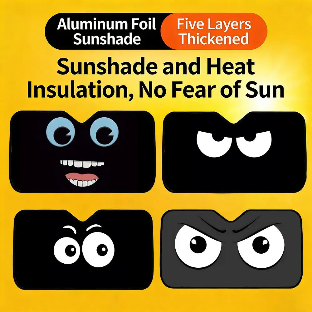 Sun Visor Cute and Funny Car Sunshade, Personalized UV-Resistant Front Windshield Sun Visor Cover P- Black Funny Cartoon Emoji
Sun Visor Cute and Funny Car Sunshade, Personalized UV-Resistant Front Windshield Sun Visor Cover P- Black Funny Cartoon Emoji
