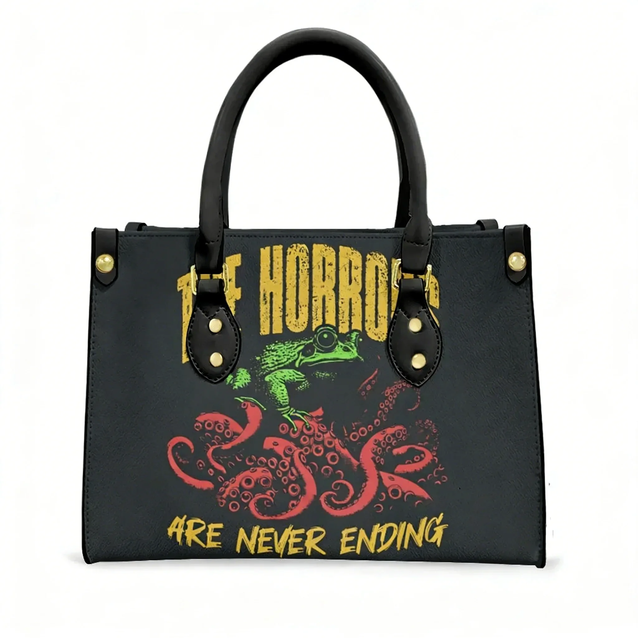 The Horrors Are Never Ending Yet I Remain Silly Tote Bag Purse Japanese Style Frog Text PU Leather Business Shopping Gift Bags
The Horrors Are Never Ending Yet I Remain Silly Tote Bag Purse Japanese Style Frog Text PU Leather Business Shopping Gift Bags