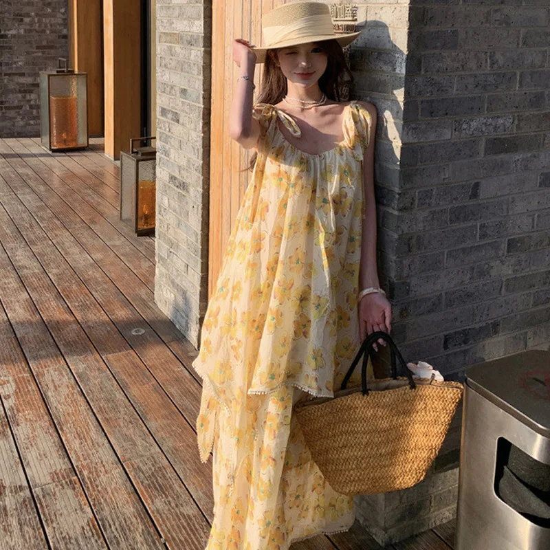 2026 New Irregular Strappy Spaghetti Strap Long Dress for Women, Summer Beach Vacation Style Dress
2026 New Irregular Strappy Spaghetti Strap Long Dress for Women, Summer Beach Vacation Style Dress