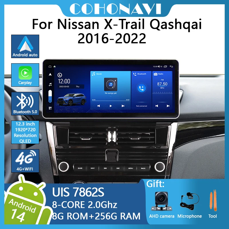 12.3Inch Android14 8+256G For Nissan X-Trail Qashqai 2016-2022 Video Play Radio Gps Navigation 1920*720 carplay Android Auto
12.3Inch Android14 8+256G For Nissan X-Trail Qashqai 2016-2022 Video Play Radio Gps Navigation 1920*720 carplay Android Auto