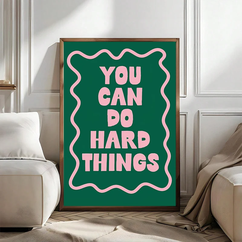 Motivational Quotes Posters You Can Do Hard Things Art Print Pink Green Poster Home Living room Wall Art Decorative Paintings
Motivational Quotes Posters You Can Do Hard Things Art Print Pink Green Poster Home Living room Wall Art Decorative Paintings