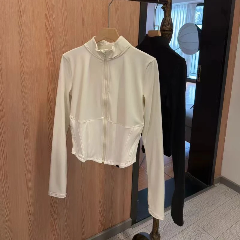 al Yoga Fitness Long Sleeve Stand Collar Slimming Waist Jacket Short Style Cycling Outerwear Women's Fashion Sportswear
al Yoga Fitness Long Sleeve Stand Collar Slimming Waist Jacket Short Style Cycling Outerwear Women's Fashion Sportswear