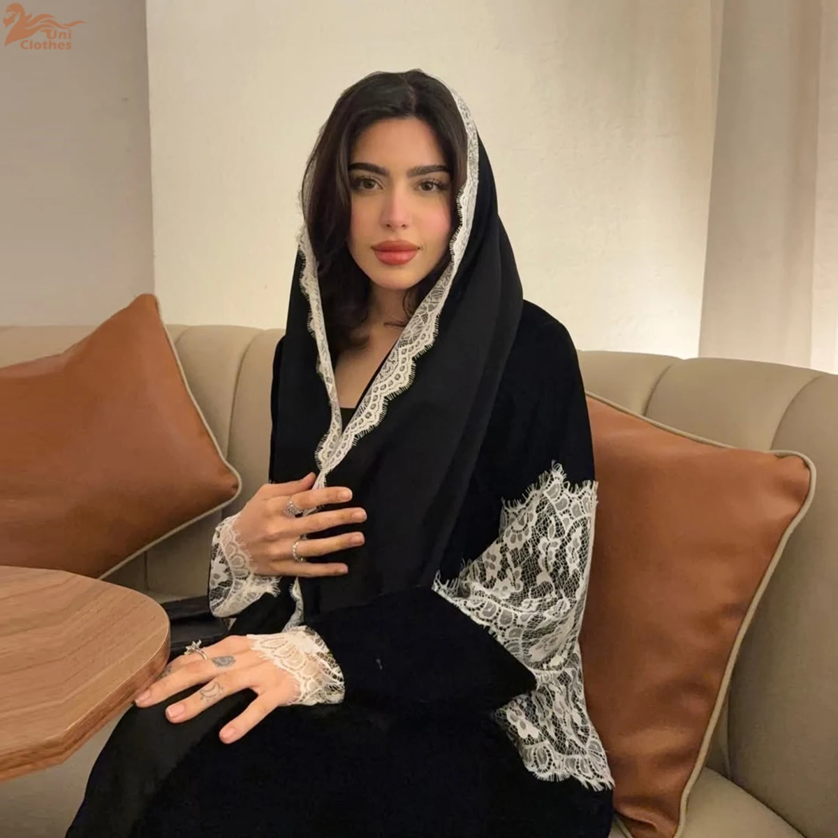 Zahraa Dubai Lace Patchwork Abaya Muslim Elegant Casual Solid Open Kaftan Arabic Dresses For Women
Zahraa Dubai Lace Patchwork Abaya Muslim Elegant Casual Solid Open Kaftan Arabic Dresses For Women