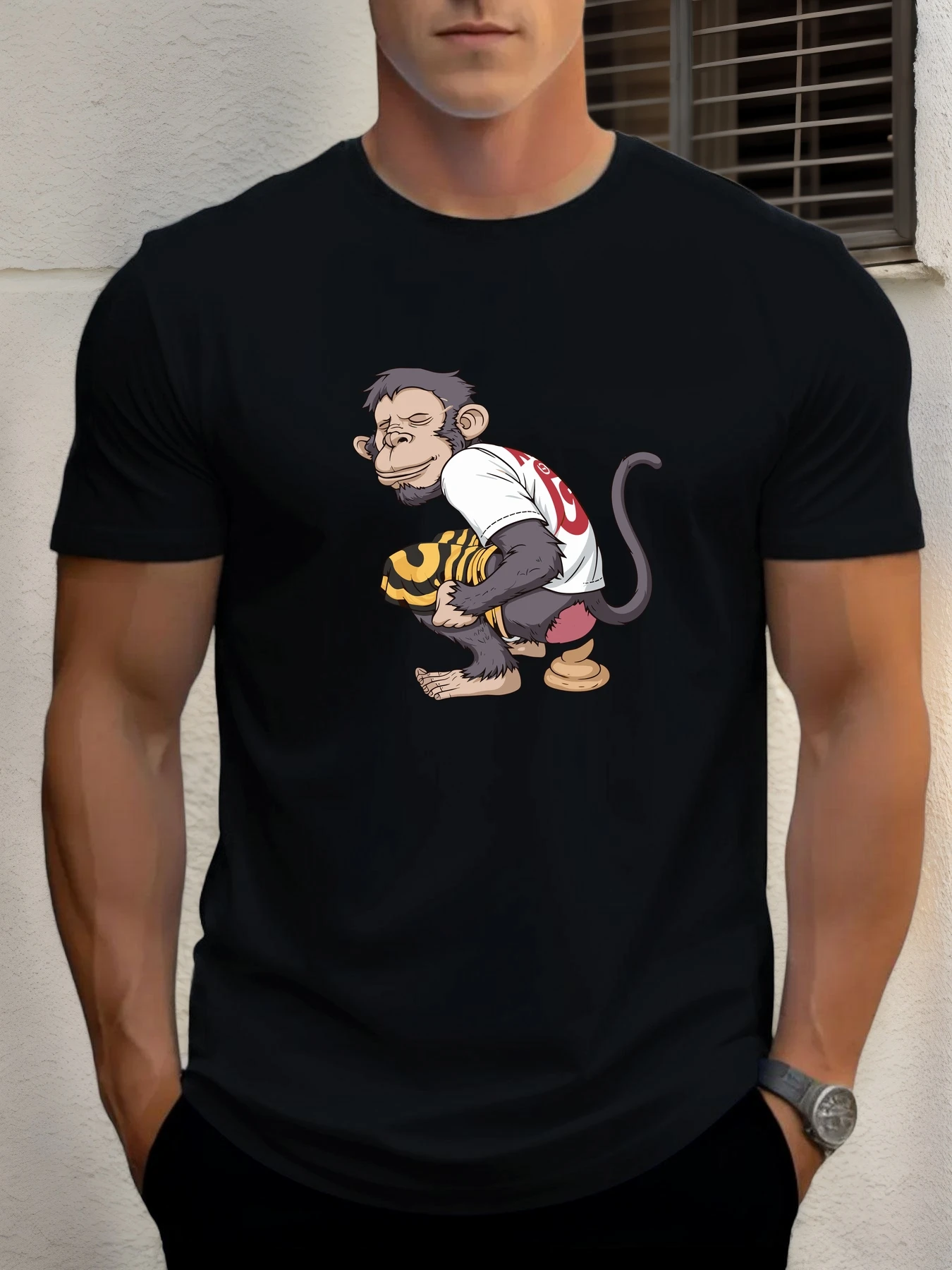 T Shirt For Men Monkey Toilet 100% Cotton Graphic Printing Summer Round Neck T-Shirt Casual Breathable Street Style Daily Top
T Shirt For Men Monkey Toilet 100% Cotton Graphic Printing Summer Round Neck T-Shirt Casual Breathable Street Style Daily Top