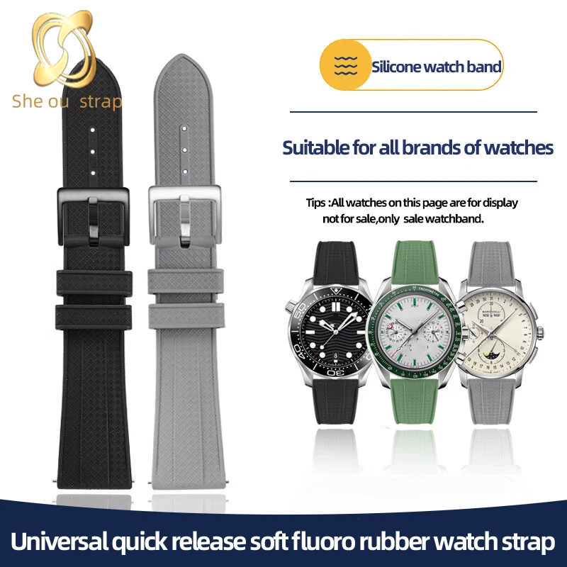 20MM fluororubber Watch Band For OMEGA SEAMASTER Black Blue green Waterproof And Sweat-Proof Rubber Watch Strap
20MM fluororubber Watch Band For OMEGA SEAMASTER Black Blue green Waterproof And Sweat-Proof Rubber Watch Strap