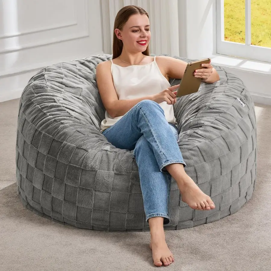 Bean Bag Chairs Beanbag Chair with Filler Adult Bean Bags with Fluffy Plaid Cover, Giant Bean Bag Chairs for Adults for Living R
Bean Bag Chairs Beanbag Chair with Filler Adult Bean Bags with Fluffy Plaid Cover, Giant Bean Bag Chairs for Adults for Living R