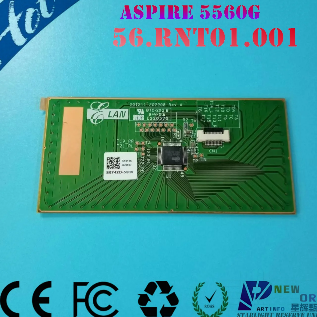 Brand new ORG Laptop touchpad for ACER ASPIRE15 5560 5560G series wo click button 56.RNT01.001
Brand new ORG Laptop touchpad for ACER ASPIRE15 5560 5560G series wo click button 56.RNT01.001