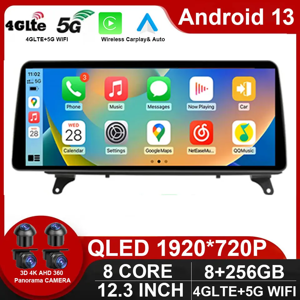 12.3 Inch Android 13 QLED Car DVD Player For BMW X5 E70 X6 E71 2007- 2013 CCC CIC System Unit Navigation Auto Radio Multimedia
12.3 Inch Android 13 QLED Car DVD Player For BMW X5 E70 X6 E71 2007- 2013 CCC CIC System Unit Navigation Auto Radio Multimedia