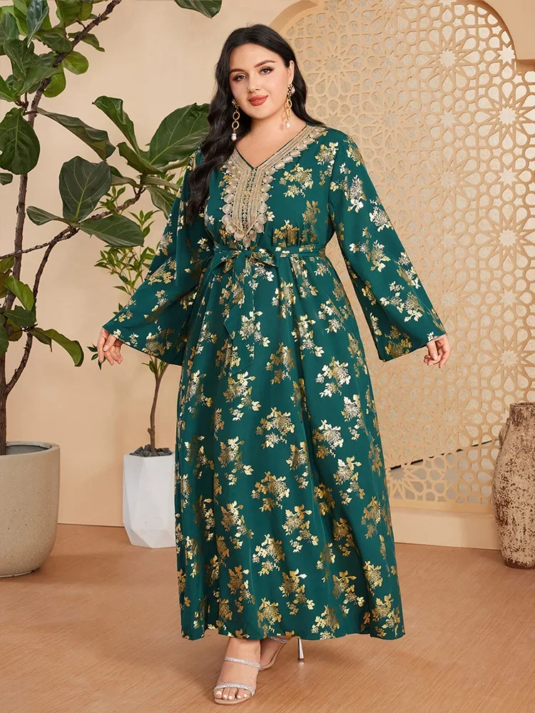 Eid Mubarak Ramadan Abaya Women Plus Size Belted Maxi Dress Dubai Kaftan Evening Party Gown Islamic Clothing Marocain Jalabiya
Eid Mubarak Ramadan Abaya Women Plus Size Belted Maxi Dress Dubai Kaftan Evening Party Gown Islamic Clothing Marocain Jalabiya