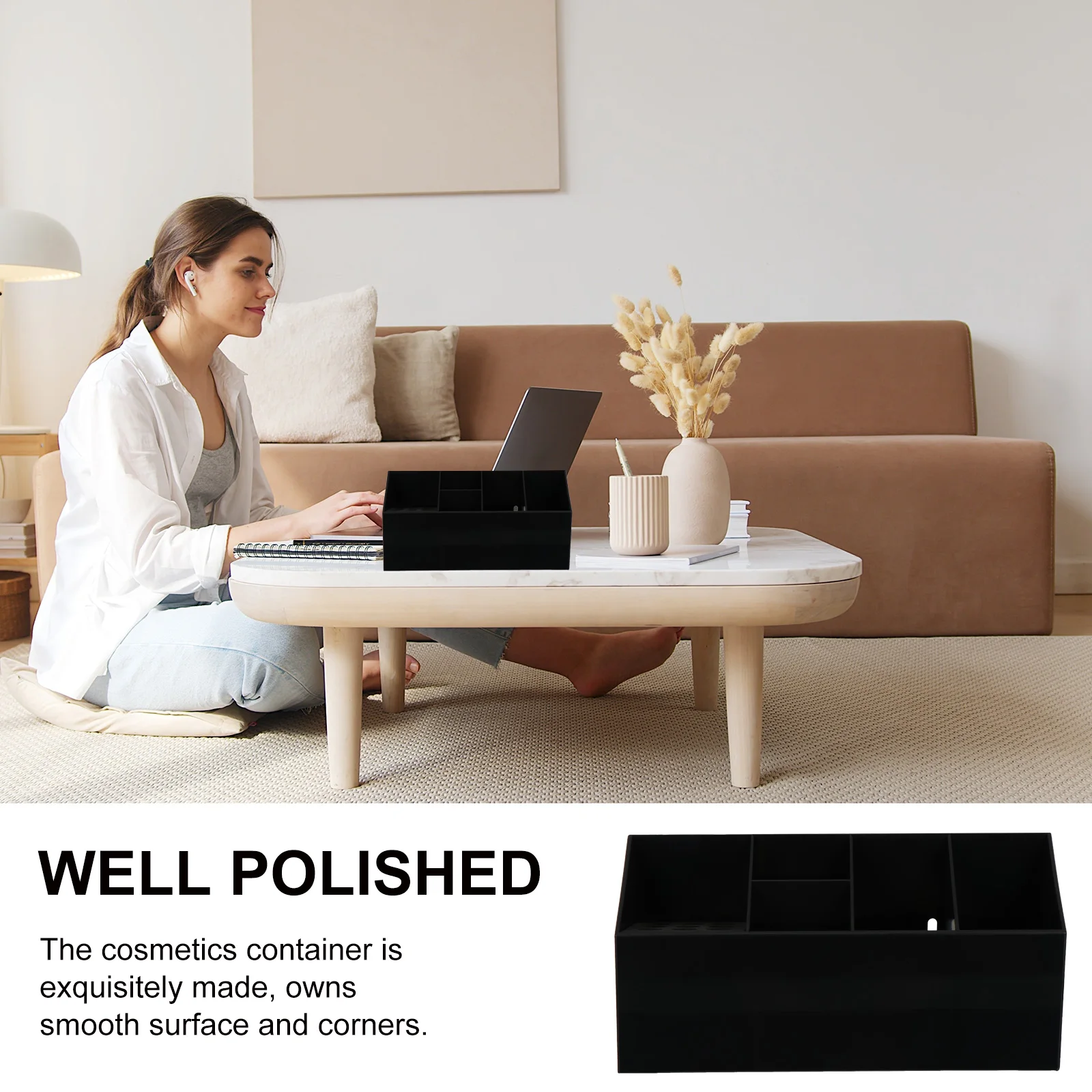 Makeup Storage Containers Box Pen Holding Cup Desk ganizer Premium ABS Durable Smooth Surface Storage Function
Makeup Storage Containers Box Pen Holding Cup Desk ganizer Premium ABS Durable Smooth Surface Storage Function
