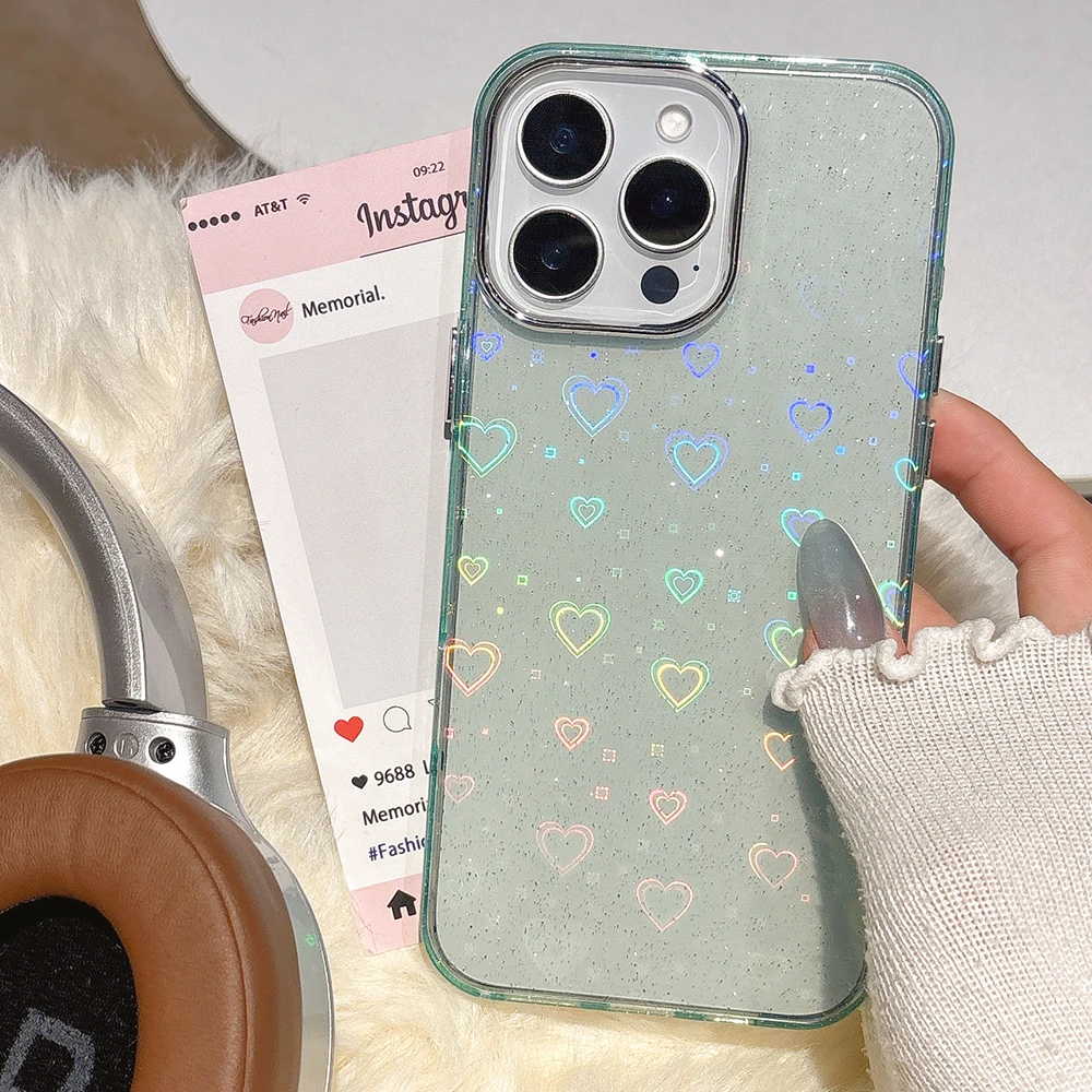Luxury 3D Laser Heart-shaped Bling Phone Case For iPhone 16 15 14 13 12 11 Pro Max Plus Ultra-thin Cute Clear Shockproof Cover
Luxury 3D Laser Heart-shaped Bling Phone Case For iPhone 16 15 14 13 12 11 Pro Max Plus Ultra-thin Cute Clear Shockproof Cover
