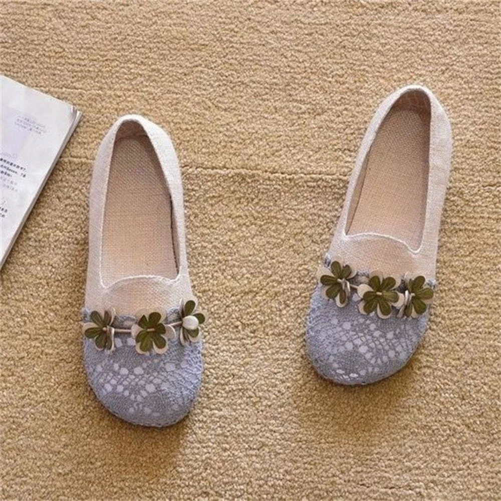 Rustic Floral Lace Flats Linen Fabric 3D Flower Embellishment Lace Hollow Out Garden Wedding Brunch Daily Comfortable Shoes
Rustic Floral Lace Flats Linen Fabric 3D Flower Embellishment Lace Hollow Out Garden Wedding Brunch Daily Comfortable Shoes