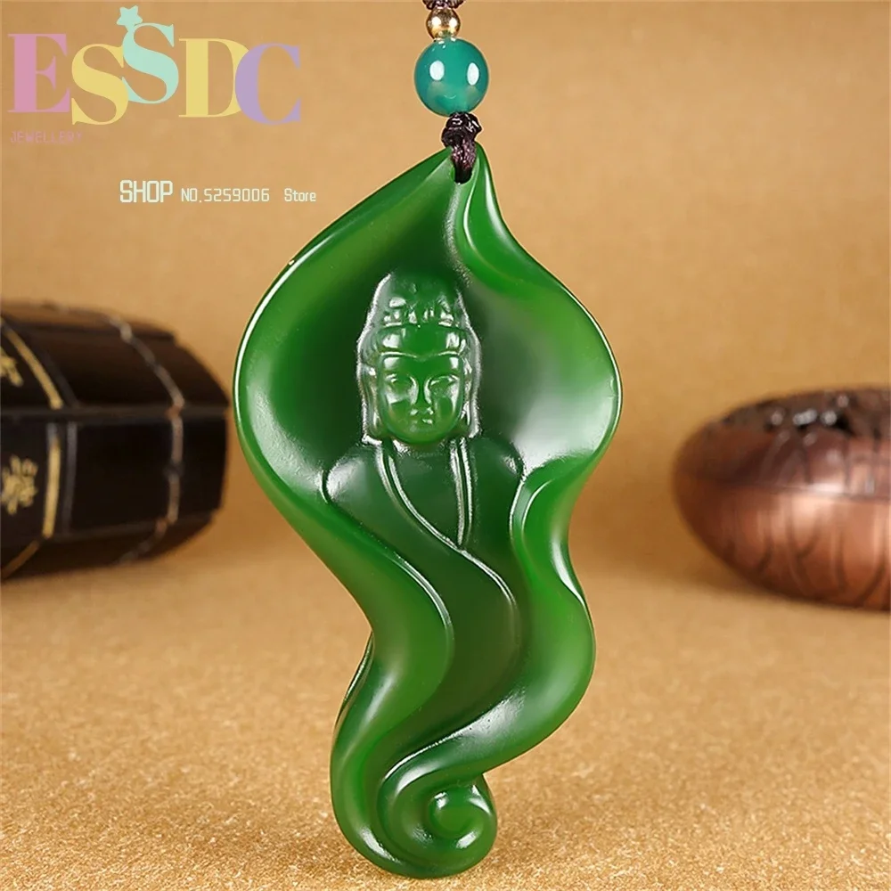 Natural Hetian Jasper Leaves Guanyin Pendant For Men and Women Spinach Green Peace Sakyamuni Ethnic Fashion Simplicity Style
Natural Hetian Jasper Leaves Guanyin Pendant For Men and Women Spinach Green Peace Sakyamuni Ethnic Fashion Simplicity Style
