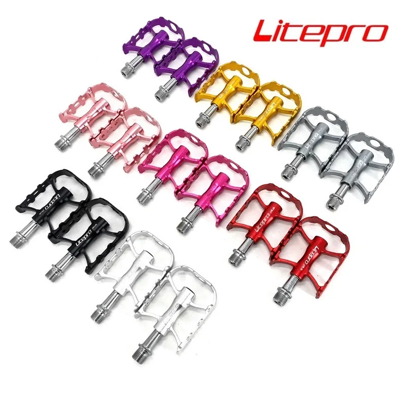 Litepro Folding Bike Pedal 195g Ultralight Aluminum Alloy Pedal Bicycle Non-slip Pedals Gold Red Silver Black Titanium
Litepro Folding Bike Pedal 195g Ultralight Aluminum Alloy Pedal Bicycle Non-slip Pedals Gold Red Silver Black Titanium