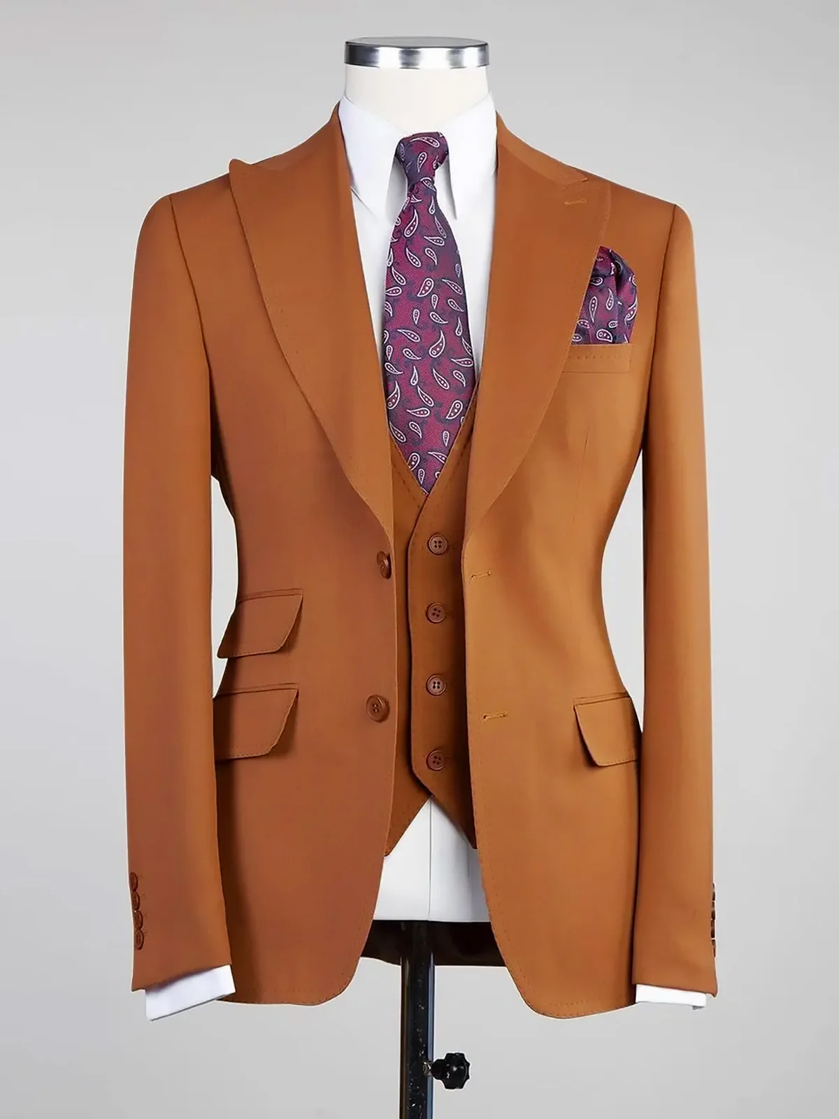 Brown Wedding Peaked Lapel Men Suits Slim Fit Solid Blazers 3 Piece Suit for Man Trajes De Hombre Anzug Herren Costume Boys Suit
Brown Wedding Peaked Lapel Men Suits Slim Fit Solid Blazers 3 Piece Suit for Man Trajes De Hombre Anzug Herren Costume Boys Suit