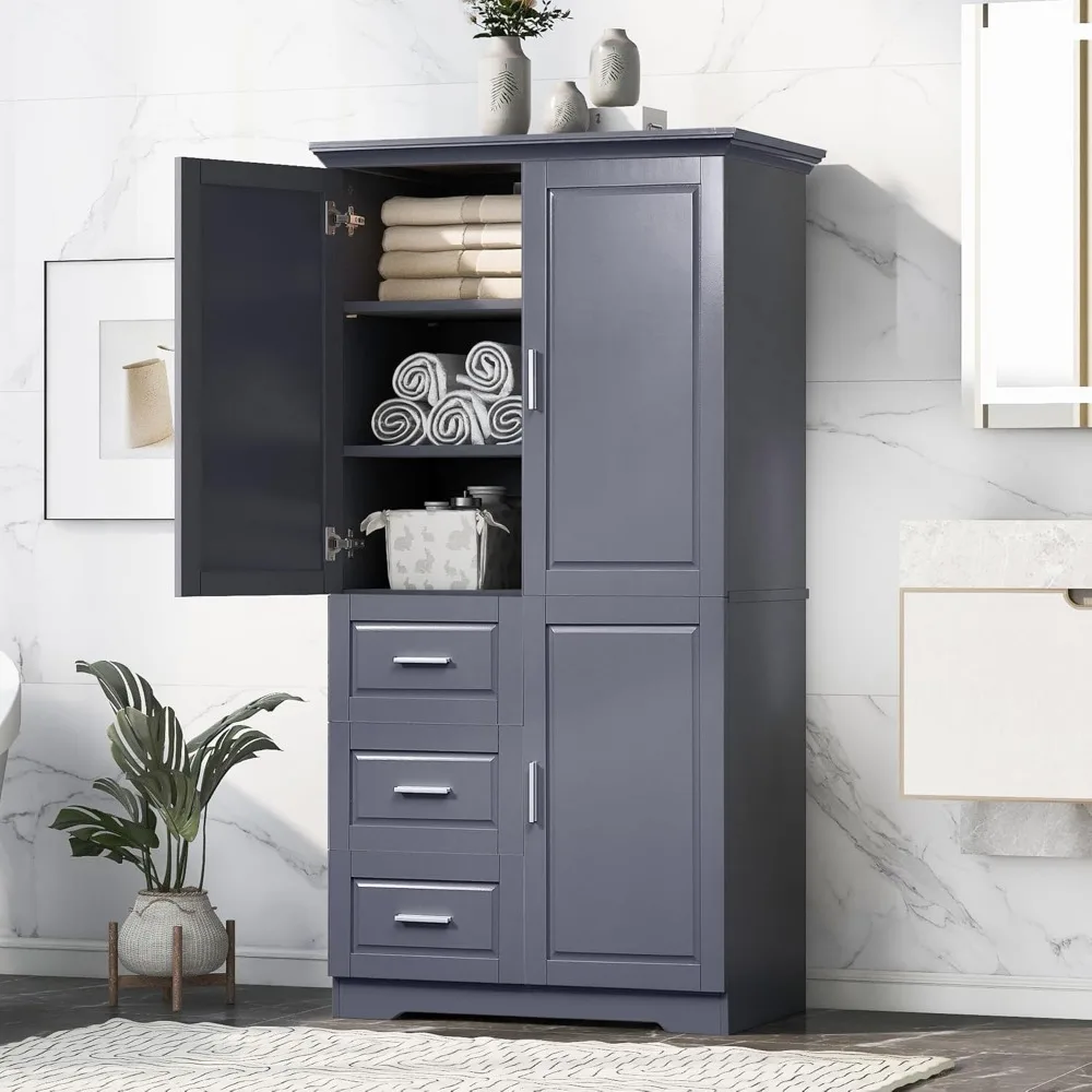 Harper & Bright Designs Storage Cabinet, 62.2 Inch Freestanding Floor Bathroom Storage Cabinet with 3 Doors, Adjustable Shelves,
Harper & Bright Designs Storage Cabinet, 62.2 Inch Freestanding Floor Bathroom Storage Cabinet with 3 Doors, Adjustable Shelves,