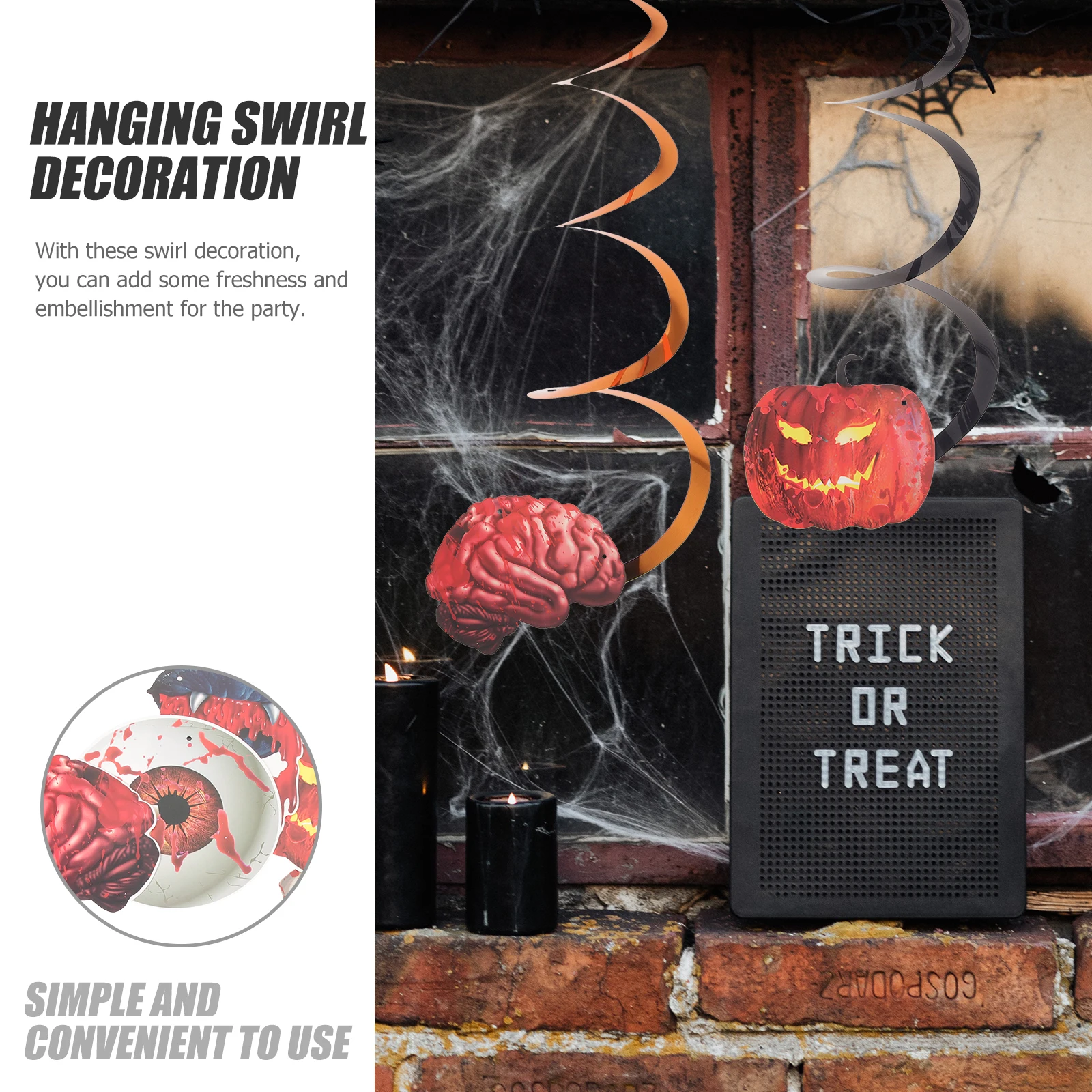 8pcs Halloween Hanging Swirl Pendants Spiral Ceiling Wall Tree Ornaments Party Decor Streamers Horror Whirls Indoor Outdoor
8pcs Halloween Hanging Swirl Pendants Spiral Ceiling Wall Tree Ornaments Party Decor Streamers Horror Whirls Indoor Outdoor