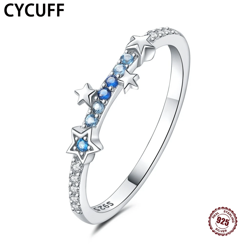 CYCUFF S925 Sterling Silver Zircon Star Gradient Closed Ring Charm Original for Women Personality Birthday Fine Jewelry DIY Gift
CYCUFF S925 Sterling Silver Zircon Star Gradient Closed Ring Charm Original for Women Personality Birthday Fine Jewelry DIY Gift