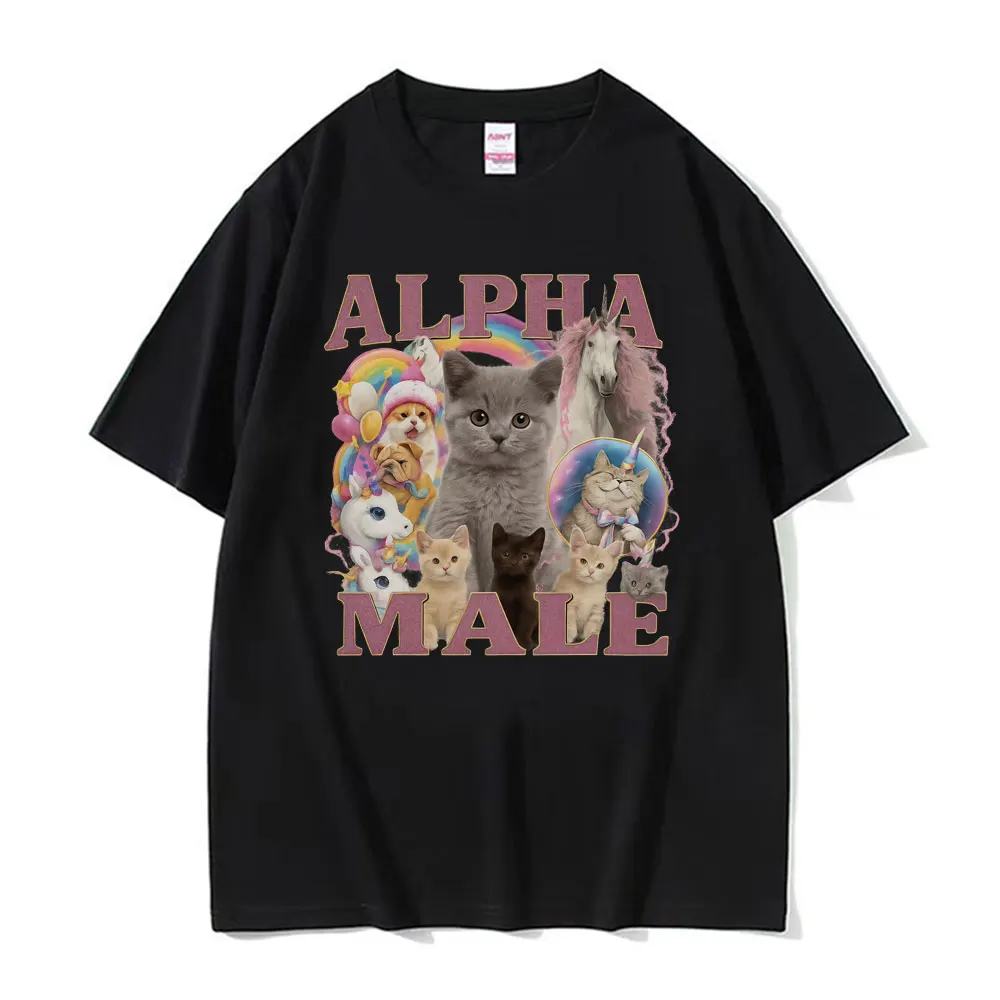 Alpha Male Funny Kitten Cat Meme T Shirts Unisex Fashion Cute Kawaii Unicorn Rainbow T-shirts Men Fashion Summer Comfort T Shirt
Alpha Male Funny Kitten Cat Meme T Shirts Unisex Fashion Cute Kawaii Unicorn Rainbow T-shirts Men Fashion Summer Comfort T Shirt
