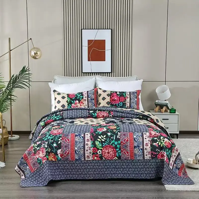 3pcs 100% Cotton Bedspread Quilt Quilted Bed Cover Queen Size Bedding Set Floral Coverlet Double Bed Blanket Non-slip Sheet
3pcs 100% Cotton Bedspread Quilt Quilted Bed Cover Queen Size Bedding Set Floral Coverlet Double Bed Blanket Non-slip Sheet