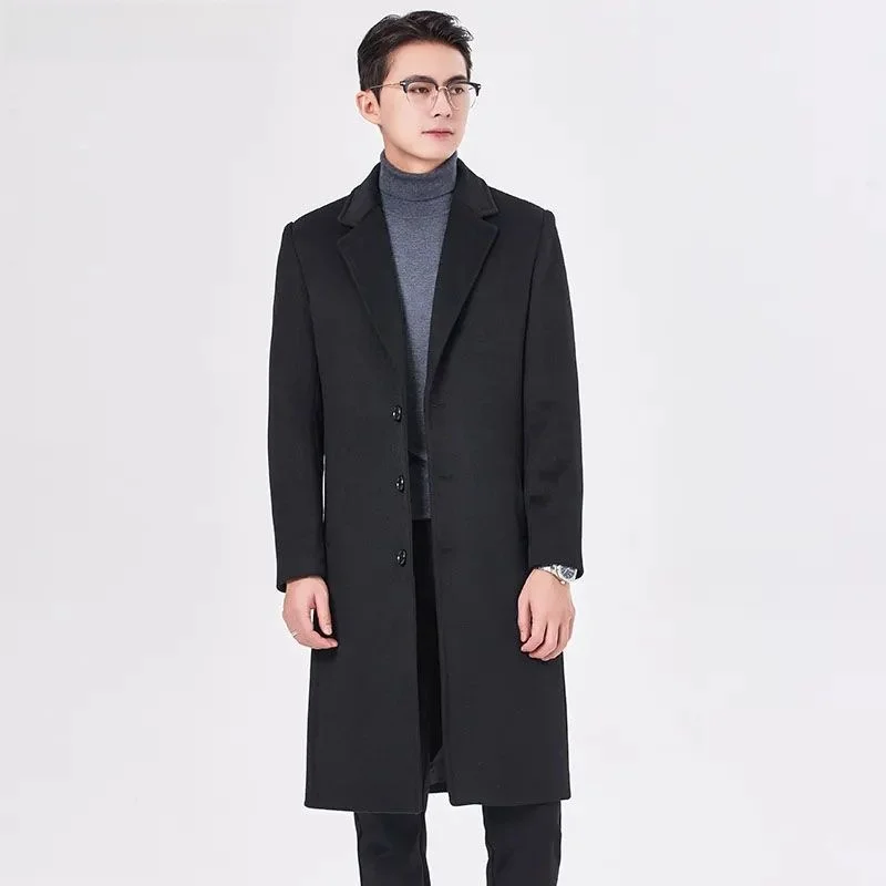Faionable Woolen Men's Coat Autumn Winter Korean Sle Busin Mid-Length Windbreaker High-End Woolen Coat Polyester Fiber
Faionable Woolen Men's Coat Autumn Winter Korean Sle Busin Mid-Length Windbreaker High-End Woolen Coat Polyester Fiber