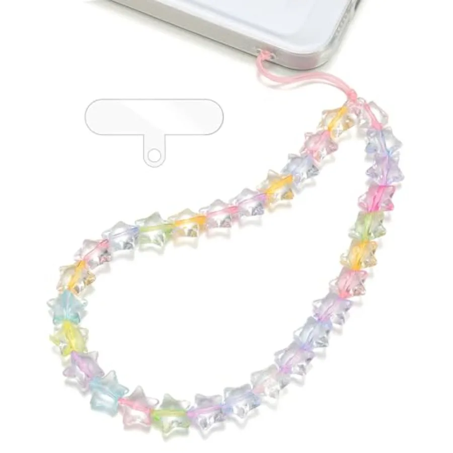 Star Phone Charm Wrist Strap, Beaded Lanyard Wristlet Chain, Anti-Theft Bracelet Strap for iPhone and More Cases
Star Phone Charm Wrist Strap, Beaded Lanyard Wristlet Chain, Anti-Theft Bracelet Strap for iPhone and More Cases