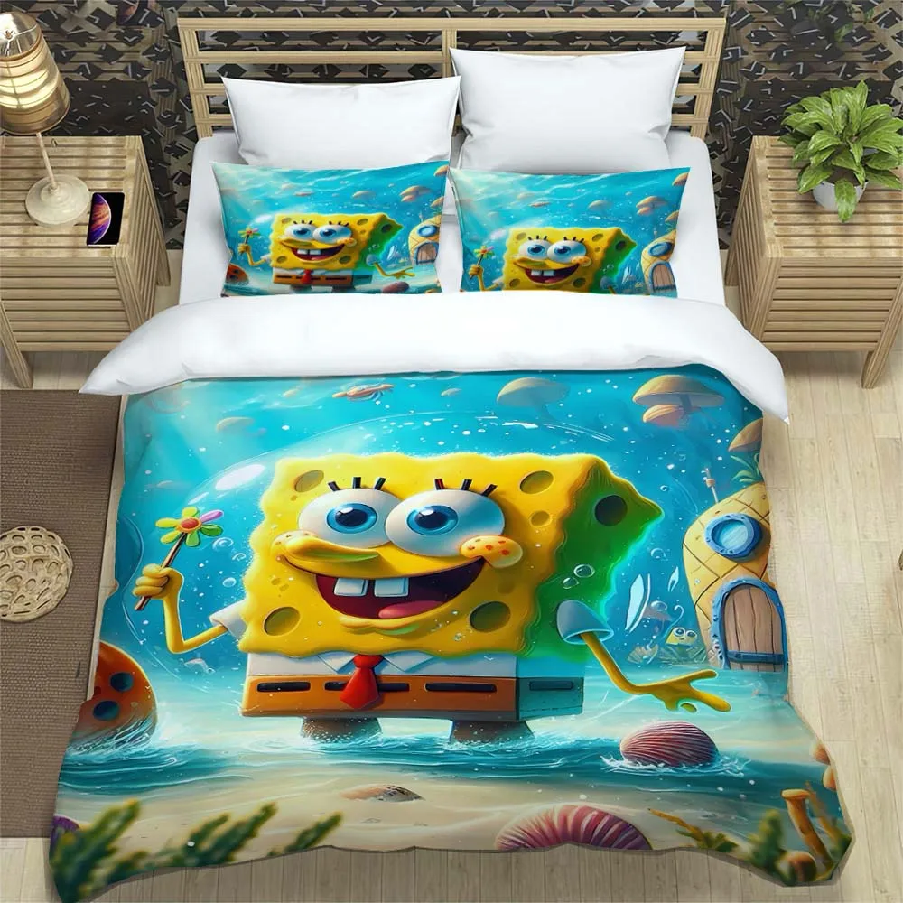 SpongeBob SquarePants Bedding Set Cute Home Decor Pillow Cases Quilt Covers Gifts for Family and Friends Comfortable and Soft
SpongeBob SquarePants Bedding Set Cute Home Decor Pillow Cases Quilt Covers Gifts for Family and Friends Comfortable and Soft