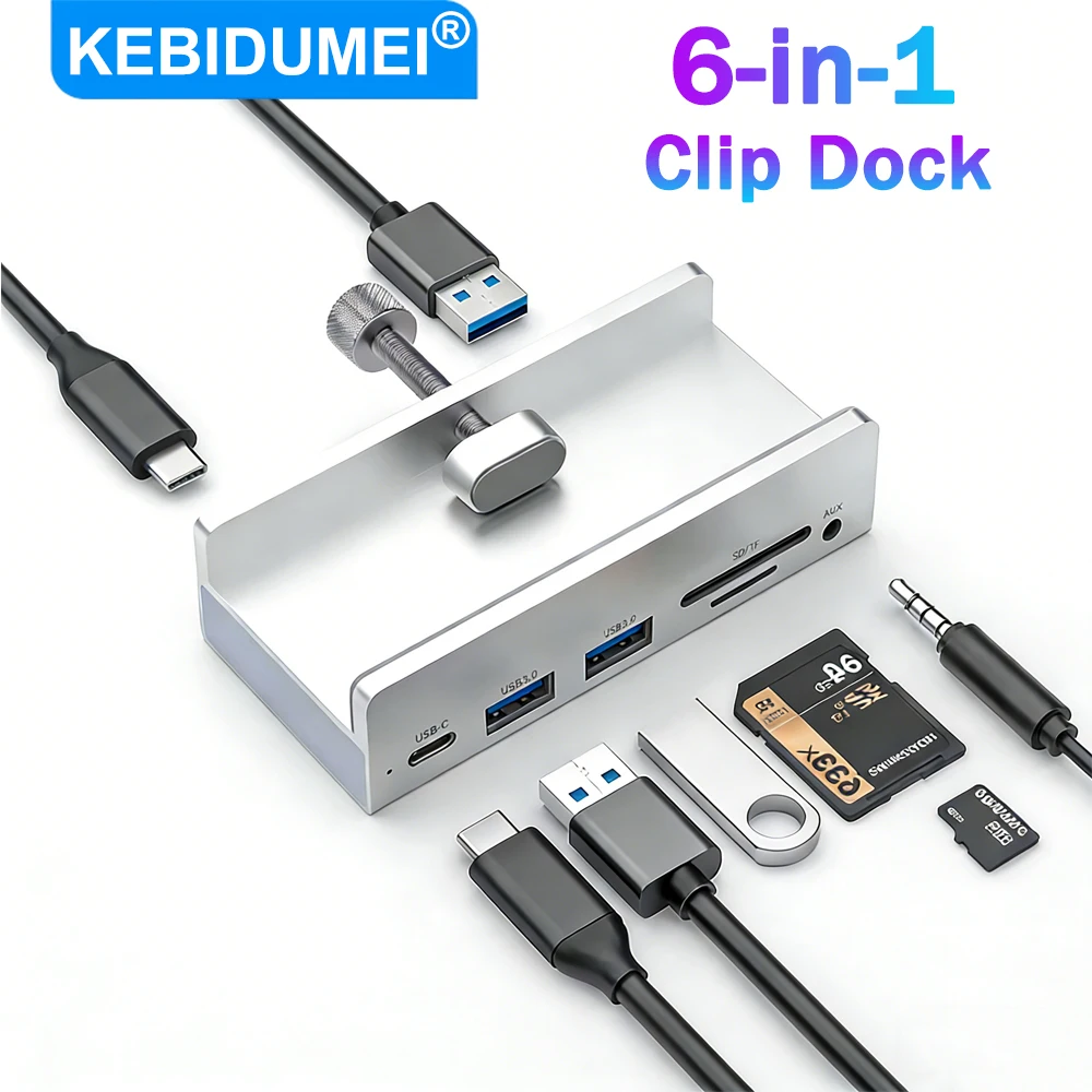 USB 3.0 концентратор 6-в-1, док-станция с креплением-клипсой, скорость передачи данных 5 Гбит/с, расширитель-адаптер, компьютерный аксессуар для ноутбука
USB 3.0 концентратор 6-в-1, док-станция с креплением-клипсой, скорость передачи данных 5 Гбит/с, расширитель-адаптер, компьютерный аксессуар для ноутбука