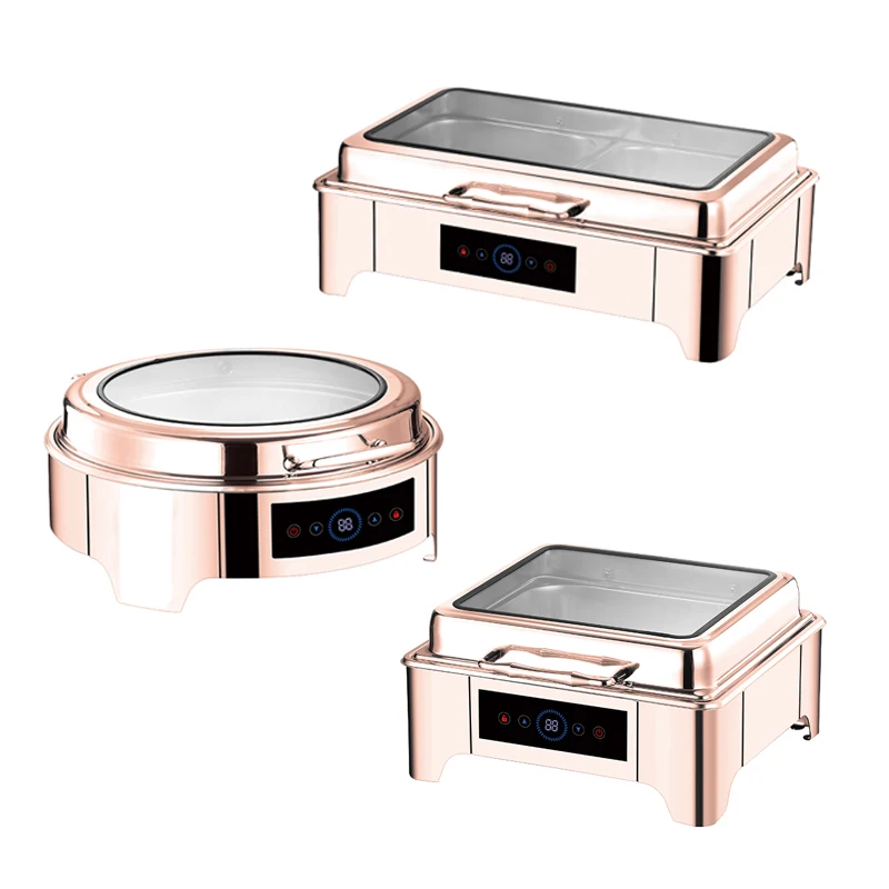 Luxury Full Rose Gold 6L 9L Buffet Set Stainless Steel Electric Chafing Dish Rectangle Shape
Luxury Full Rose Gold 6L 9L Buffet Set Stainless Steel Electric Chafing Dish Rectangle Shape