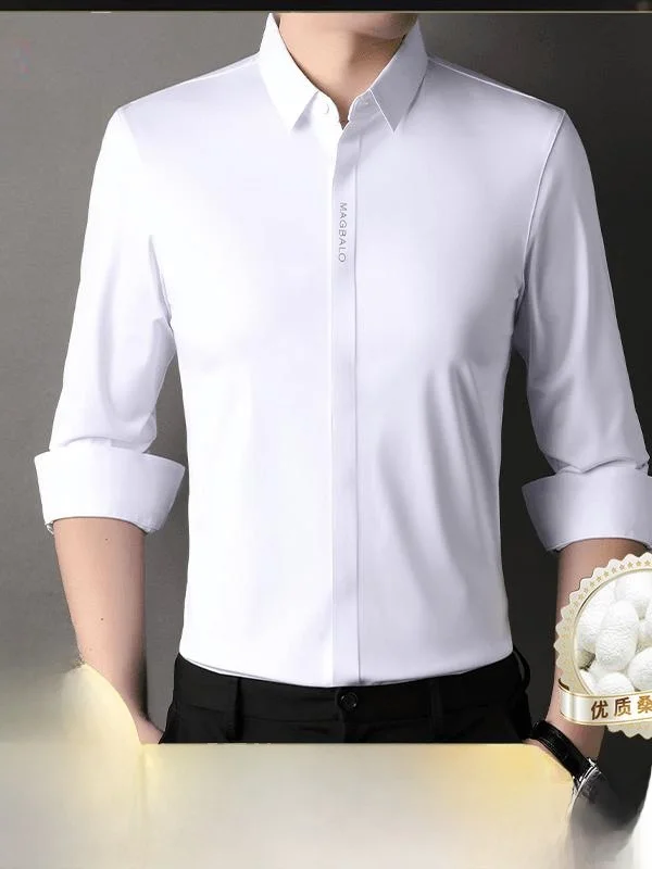Pierre Cardin Men's Luxury Silk Long Sleeve Shirt Anti-Wrinkle No Ironing Seamless Fashion Urban Style Autumn Collection
Pierre Cardin Men's Luxury Silk Long Sleeve Shirt Anti-Wrinkle No Ironing Seamless Fashion Urban Style Autumn Collection