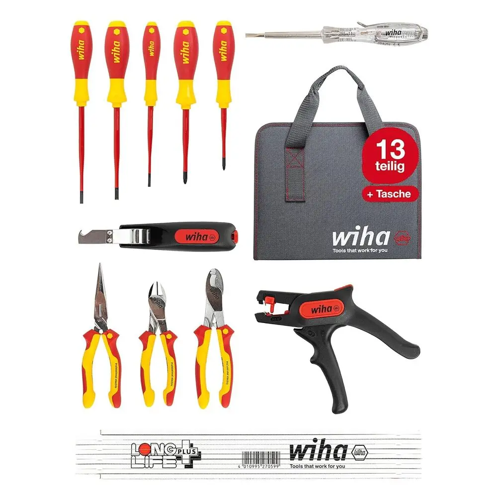 12-Piece Electrician's Tool Kit with Storage Pouch
12-Piece Electrician's Tool Kit with Storage Pouch