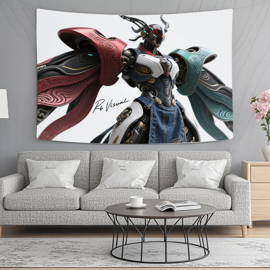 Heavy Duty Mecha Robot Tapestry Custom, Future Interstellar Battle Armor HD Art, Large Personalized Wall Hanging for Room Decor 
Heavy Duty Mecha Robot Tapestry Custom, Future Interstellar Battle Armor HD Art, Large Personalized Wall Hanging for Room Decor