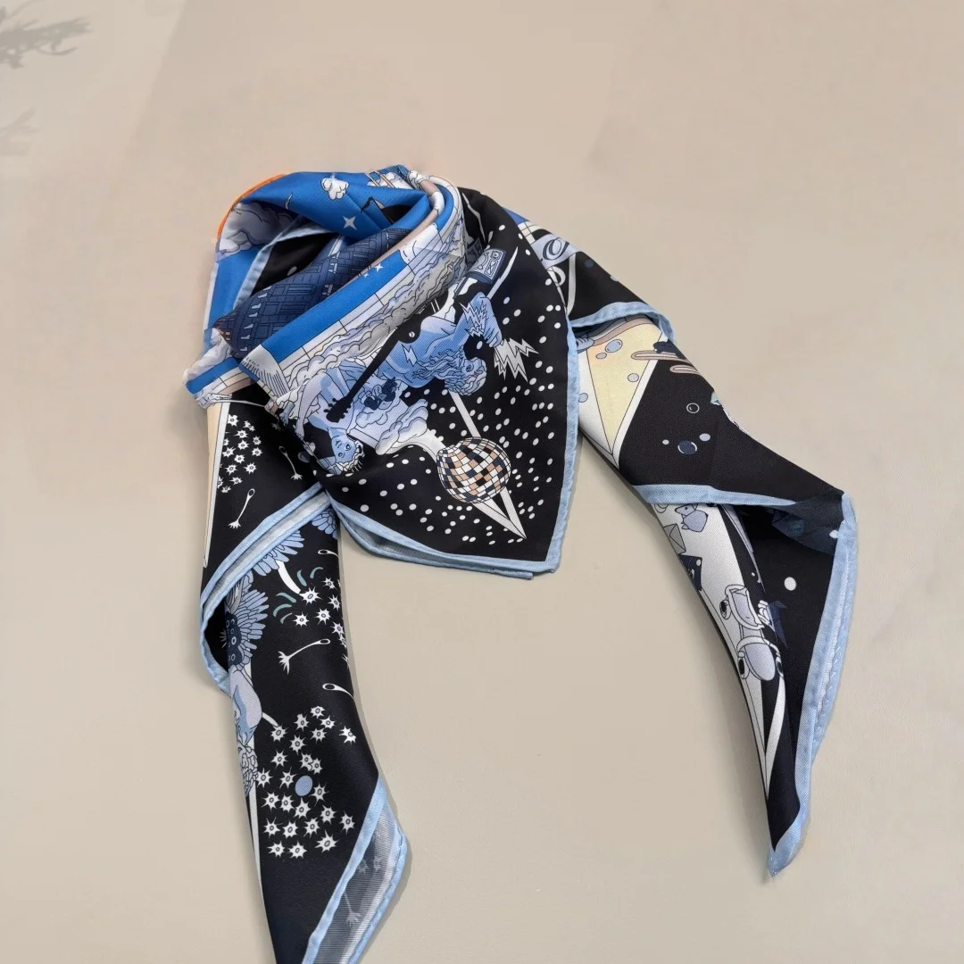 Luxury Silk Women's Scarves Vintage Print Scarves/shawls Versatile Women Square Scarves/headscarves Clothing and Bag Accessories
Luxury Silk Women's Scarves Vintage Print Scarves/shawls Versatile Women Square Scarves/headscarves Clothing and Bag Accessories