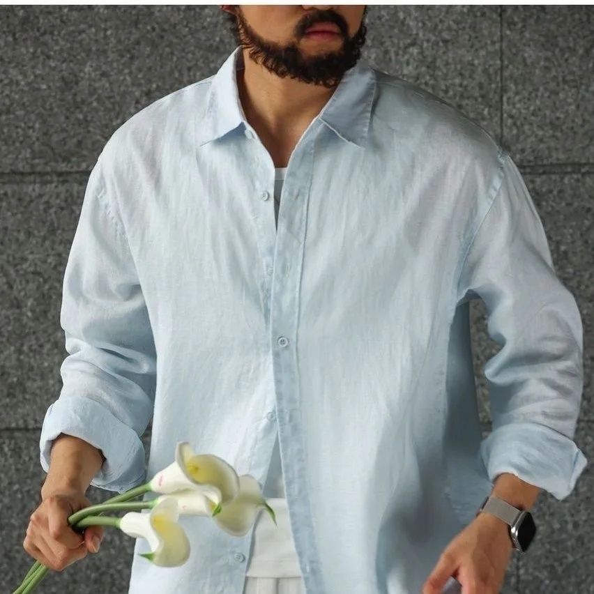 Men's Summer Lightweight Long Sleeve Cotton Linen Casual Shirt Breathable Thin Outerwear Fashionable Urban Style Standard Fit
Men's Summer Lightweight Long Sleeve Cotton Linen Casual Shirt Breathable Thin Outerwear Fashionable Urban Style Standard Fit