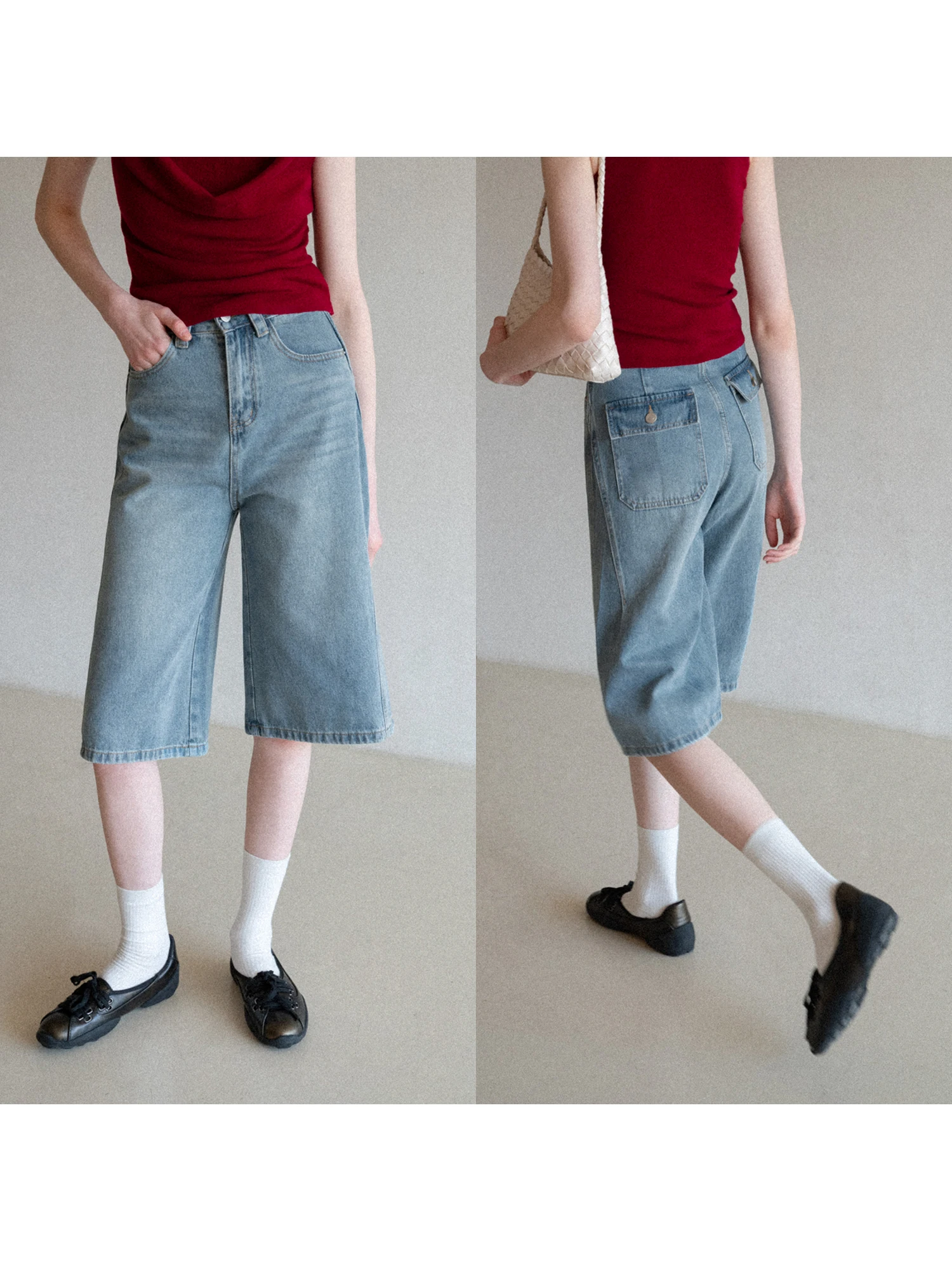 High Waist Casual Versatile Loose Seven-Five Jeans Women Spring Summer Simple Slimming Commuting Straight Wide Leg Pants
High Waist Casual Versatile Loose Seven-Five Jeans Women Spring Summer Simple Slimming Commuting Straight Wide Leg Pants