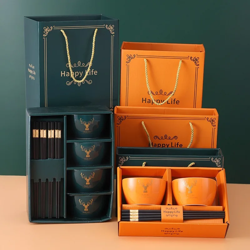 Light luxury palace style ceramic tableware, bowl and chopstick gift box set, wedding gift
Light luxury palace style ceramic tableware, bowl and chopstick gift box set, wedding gift