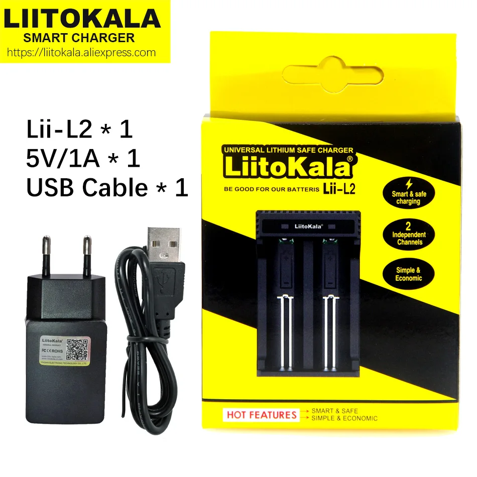 Аккумуляторное зарядное устройство LiitoKala Lii-L4 18650, 4 слота, 2 слота, для батарей 16340, 26650, 21700
Аккумуляторное зарядное устройство LiitoKala Lii-L4 18650, 4 слота, 2 слота, для батарей 16340, 26650, 21700