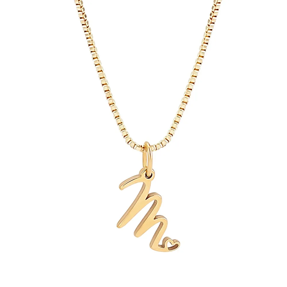 1pc Brass Chain 304 Stainless Steel Letter Pendant Necklaces Lead Free Nickel Free Cadmium Free Golden Letter M
1pc Brass Chain 304 Stainless Steel Letter Pendant Necklaces Lead Free Nickel Free Cadmium Free Golden Letter M