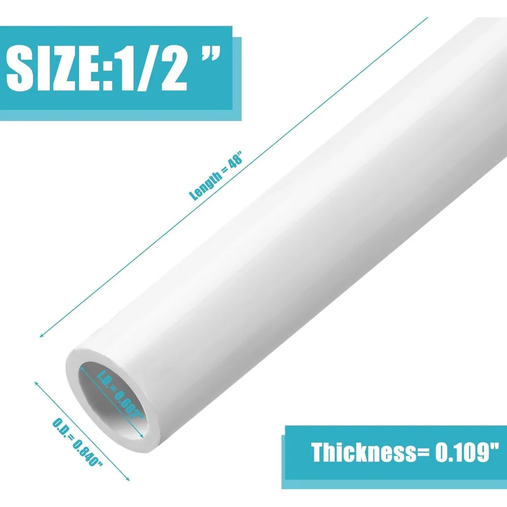 20 Pcs White PVC Pipe DIY Projects Sch40 Furniture Grade for Home, Greenhouse, Garden, Farm, Workshop (1/2 Inch,4 Ft)
20 Pcs White PVC Pipe DIY Projects Sch40 Furniture Grade for Home, Greenhouse, Garden, Farm, Workshop (1/2 Inch,4 Ft)