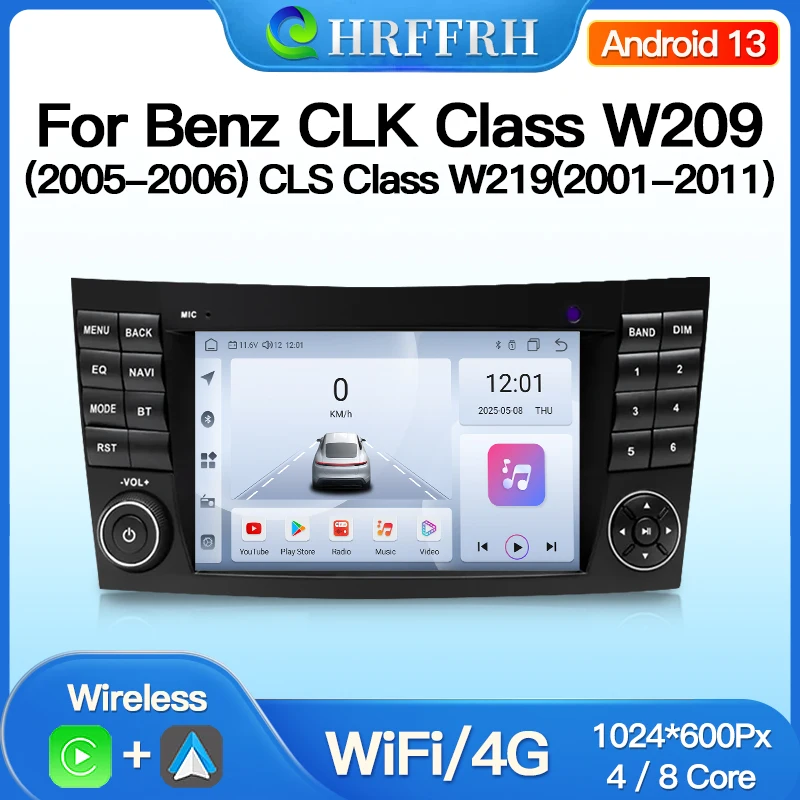 7inch For Mercedes Benz CLK Class W209 CLS Class W219 Car Multimedia Player Radio Android 13 CarPlay 8 Core Auto 4G Wifi GPS BT
7inch For Mercedes Benz CLK Class W209 CLS Class W219 Car Multimedia Player Radio Android 13 CarPlay 8 Core Auto 4G Wifi GPS BT